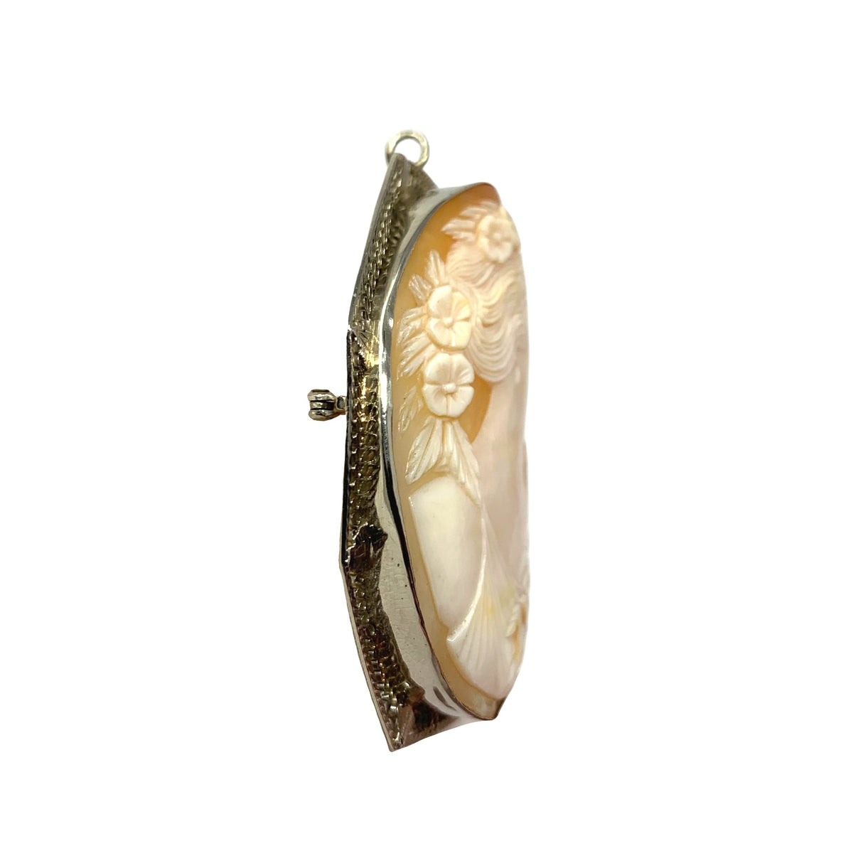 14K Gold Large Antique Cameo Pendant/Brooch