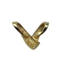 14K Gold Diamond “V” Floating Pendant