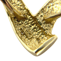 14K Gold Diamond “V” Floating Pendant