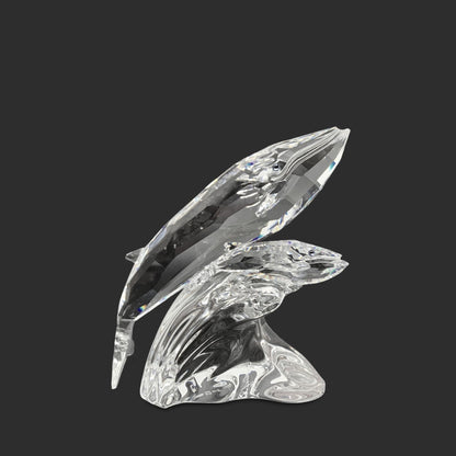 Swarovski Crystal "Care For Me" The Whales 1992 Signed