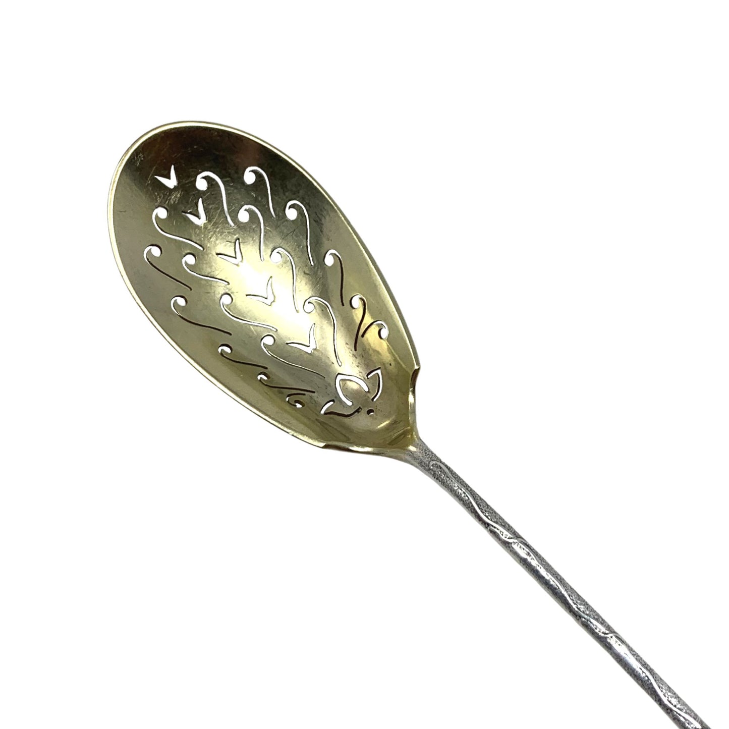 Tiffany & Co “Vine” Gold Washed Sterling Olive Spoon