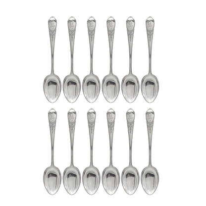 Lunt Early American Sterling Silver "C" Monogrammed Demitasse Spoons (12)