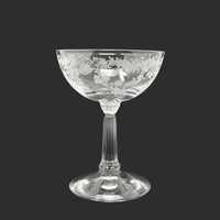 Fostoria Crystal "Bouquet" Champagne/Tall Sherbet Glasses (8)