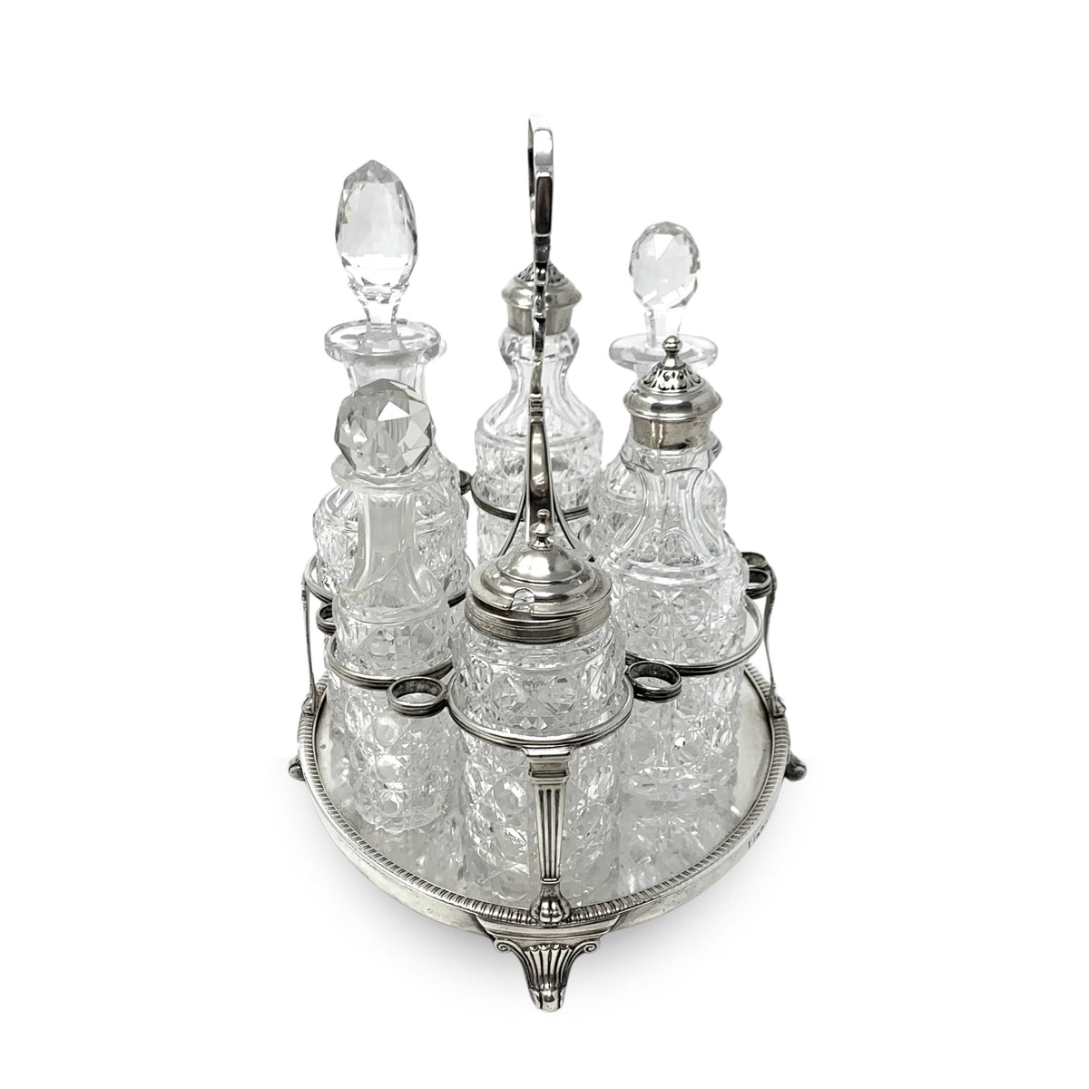 Charles Boyton & Son 1883 London Sterling/Crystal Cruet Set