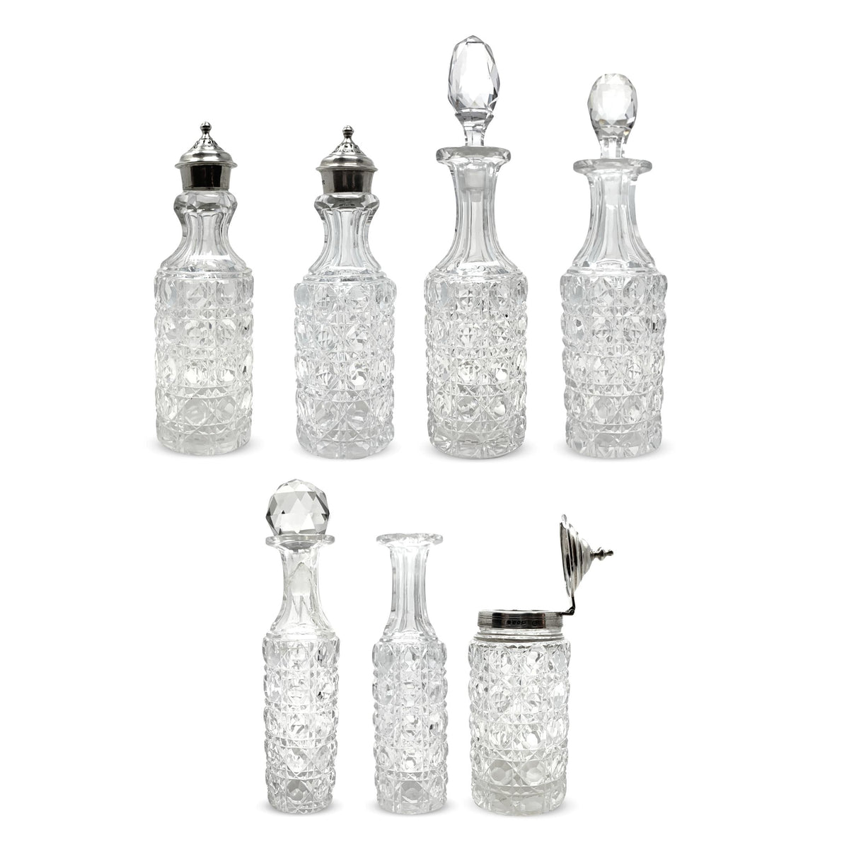 Charles Boyton & Son 1883 London Sterling/Crystal Cruet Set