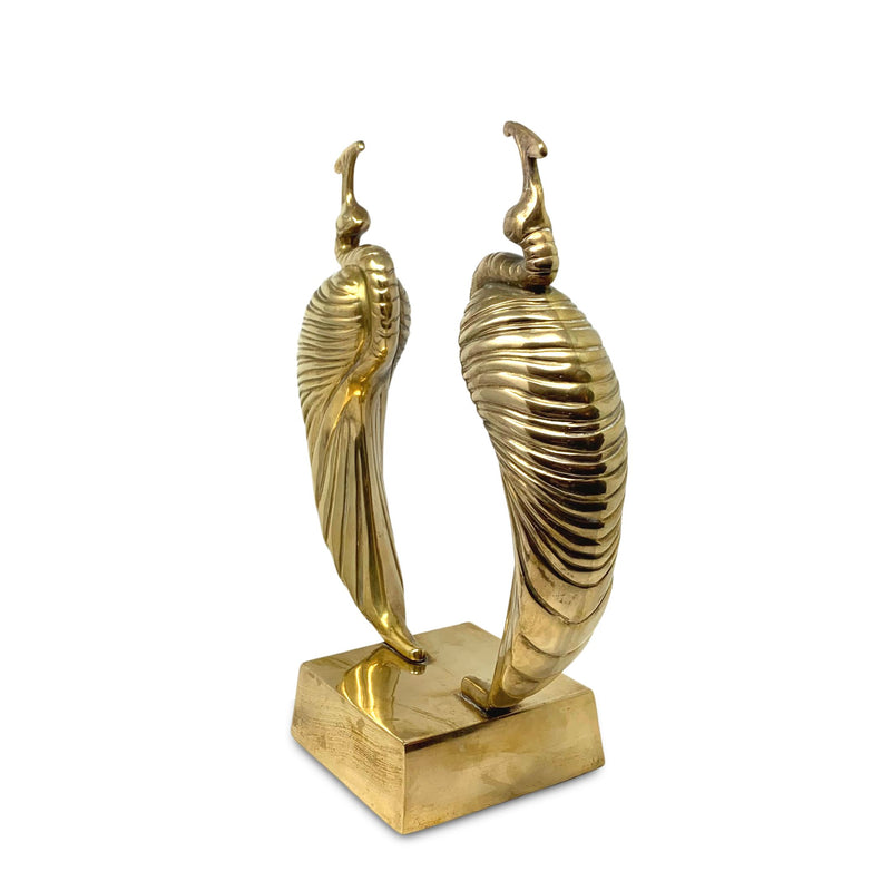 Vintage Art Deco Style Brass Birds Sculpture