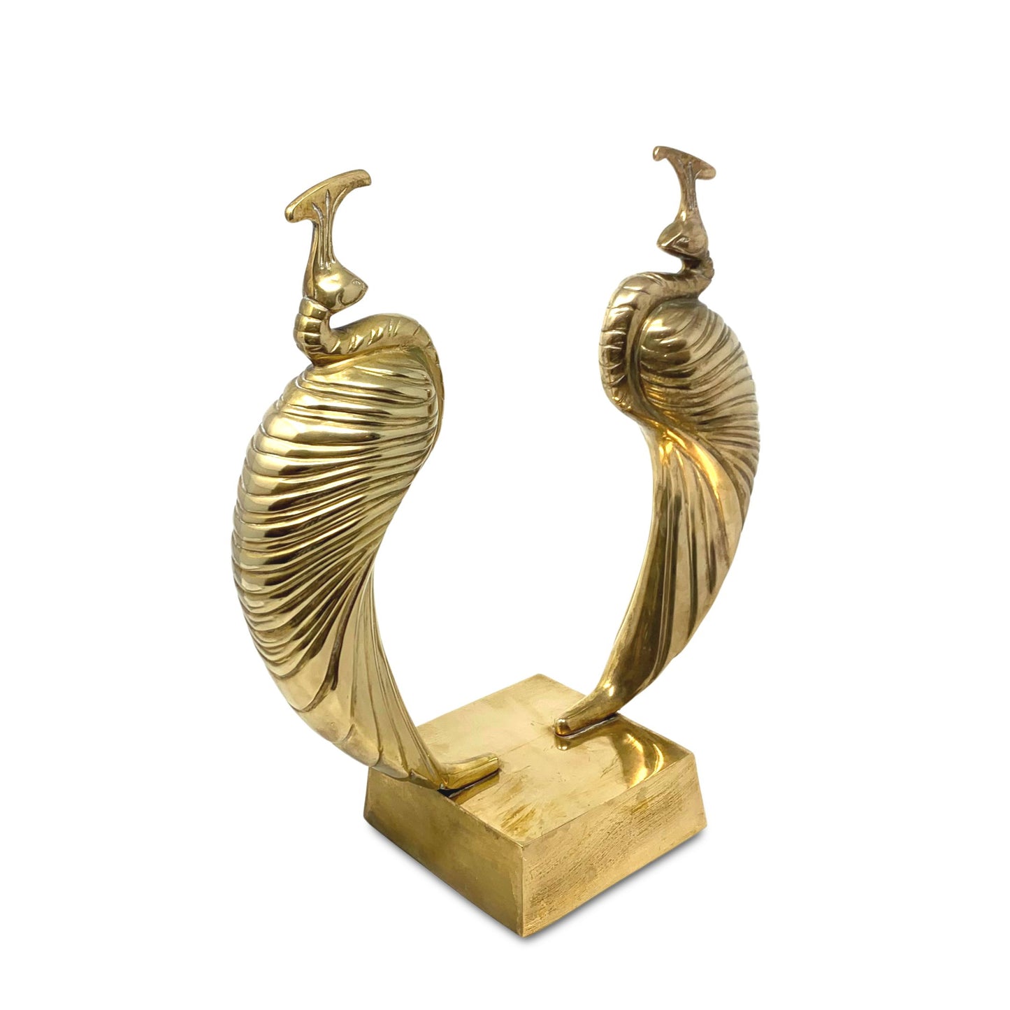 Vintage Art Deco Style Brass Birds Sculpture