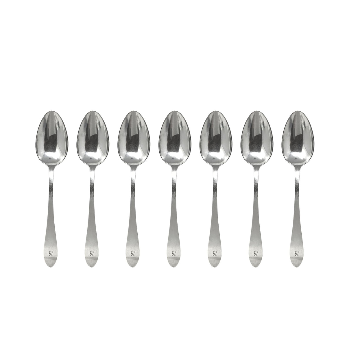 Tiffany Sterling “Faneuil” Monogrammed Tea Spoons (6)