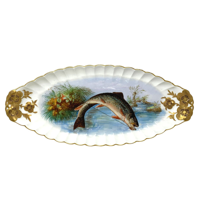 Vintage Hand Painted Porcelain Fish Set (11pcs)