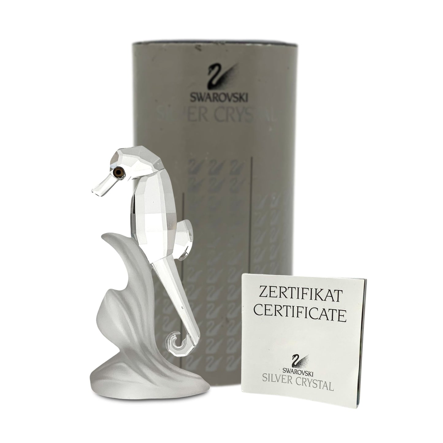 Swarovski Crystal "Seahorse" Figurine 7614 Signed by Artist