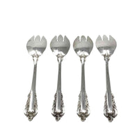 Wallace Grande Baroque Sterling Ice Cream Forks (4)