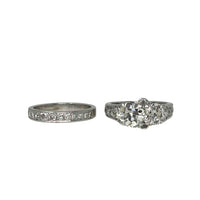 Platinum 3.0tcw Diamond Wedding Ring Set Sz-6