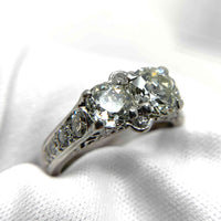 Platinum 3.0tcw Diamond Wedding Ring Set Sz-6