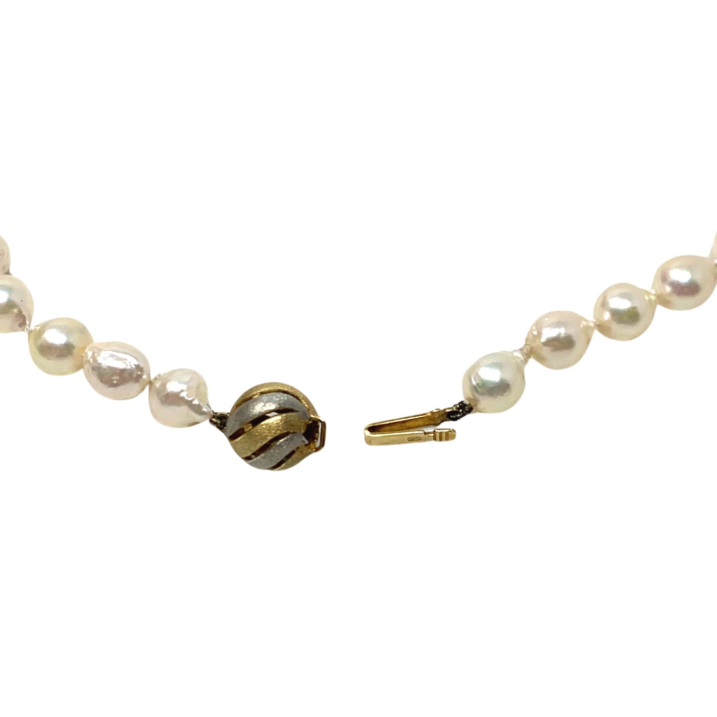 14K Gold Clasp 7mm Pink Baroque Pearl 32” Necklace