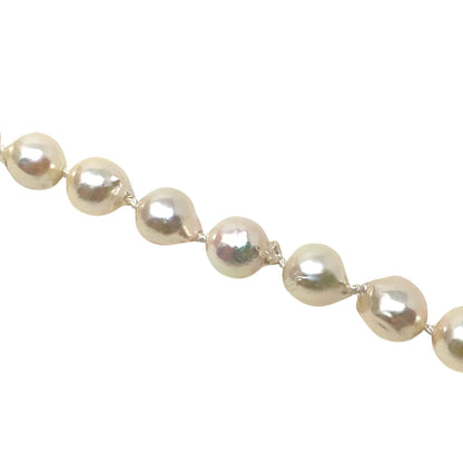 14K Gold Clasp 7mm Pink Baroque Pearl 32” Necklace