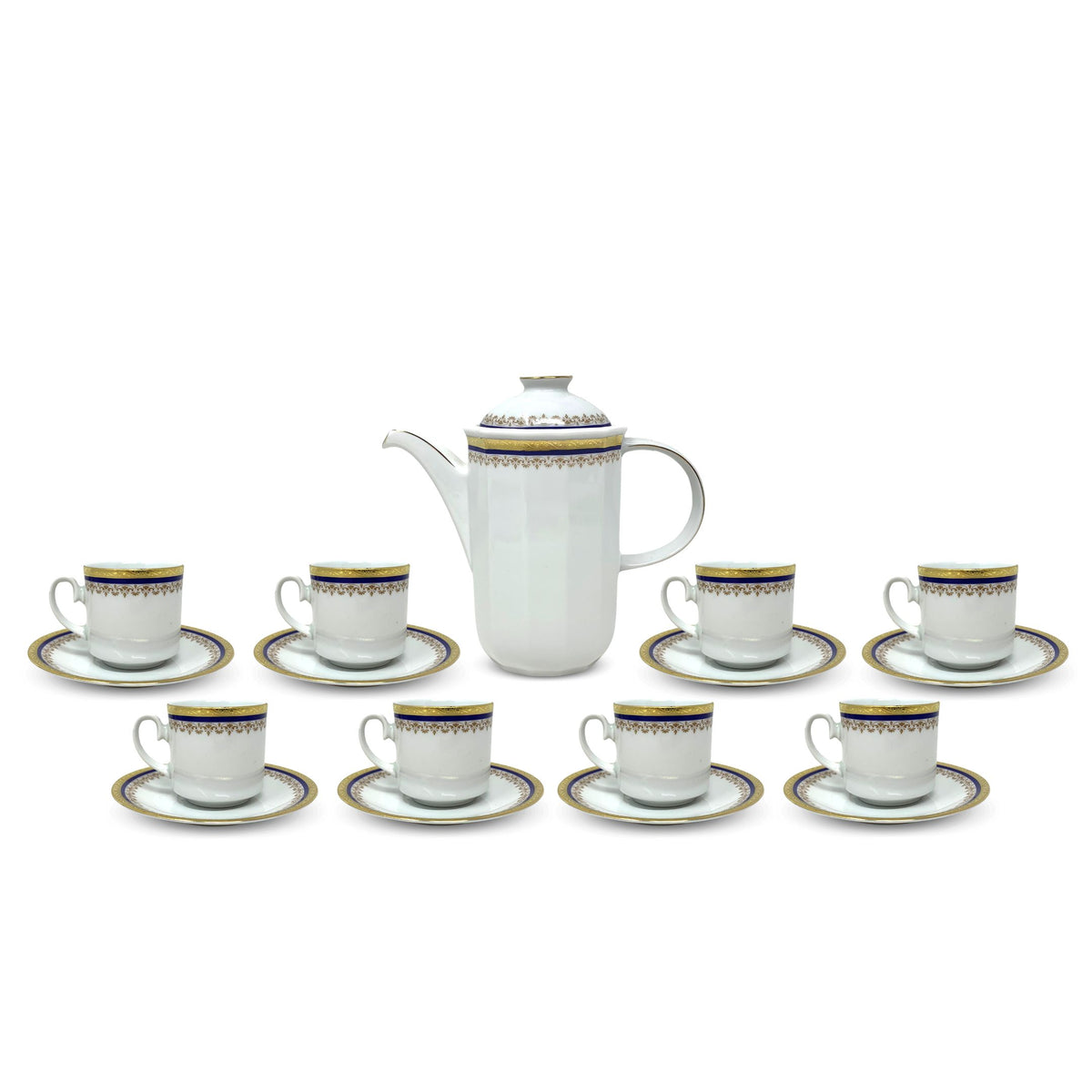 Tirschenreuth Bavaria Demitasse Service (Pot With 8 Cups & Saucers)