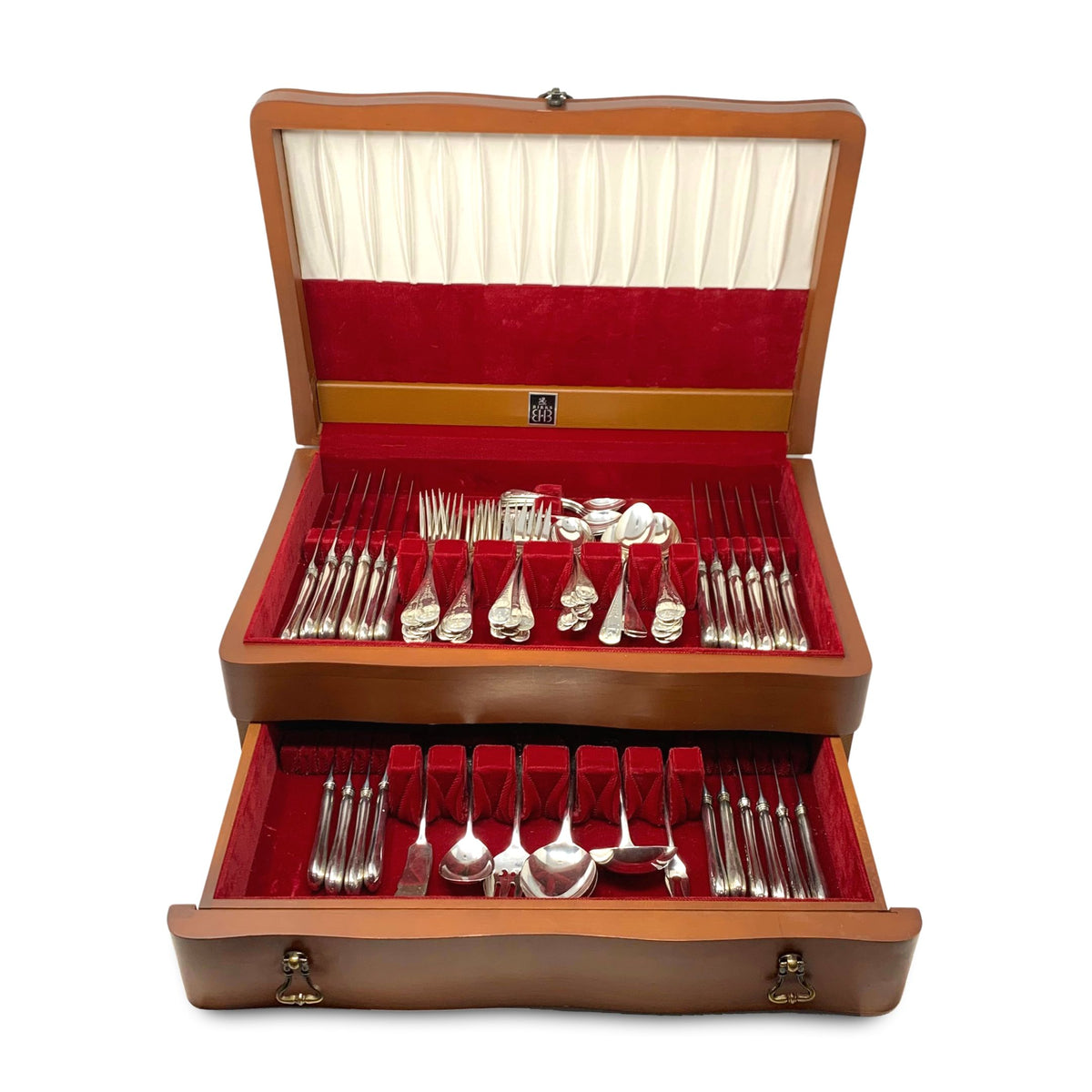 Birks “Brentwood” Sterling Silver 83pc Flatware Set With Chest