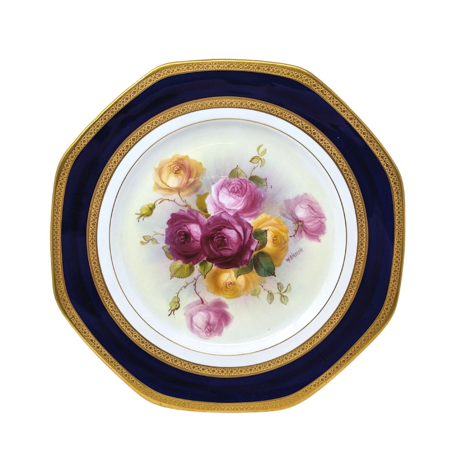 George Jones & Son Crescent China Hand Painted Service Plates (6)