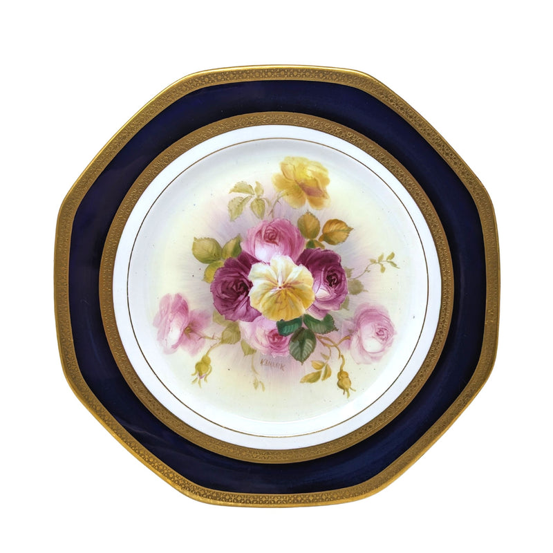 George Jones & Son Crescent China Hand Painted Service Plates (6)