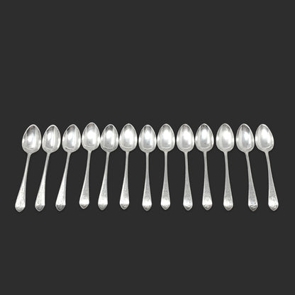Lunt Early American Sterling Silver "H" Monogrammed Demitasse Spoons (13)