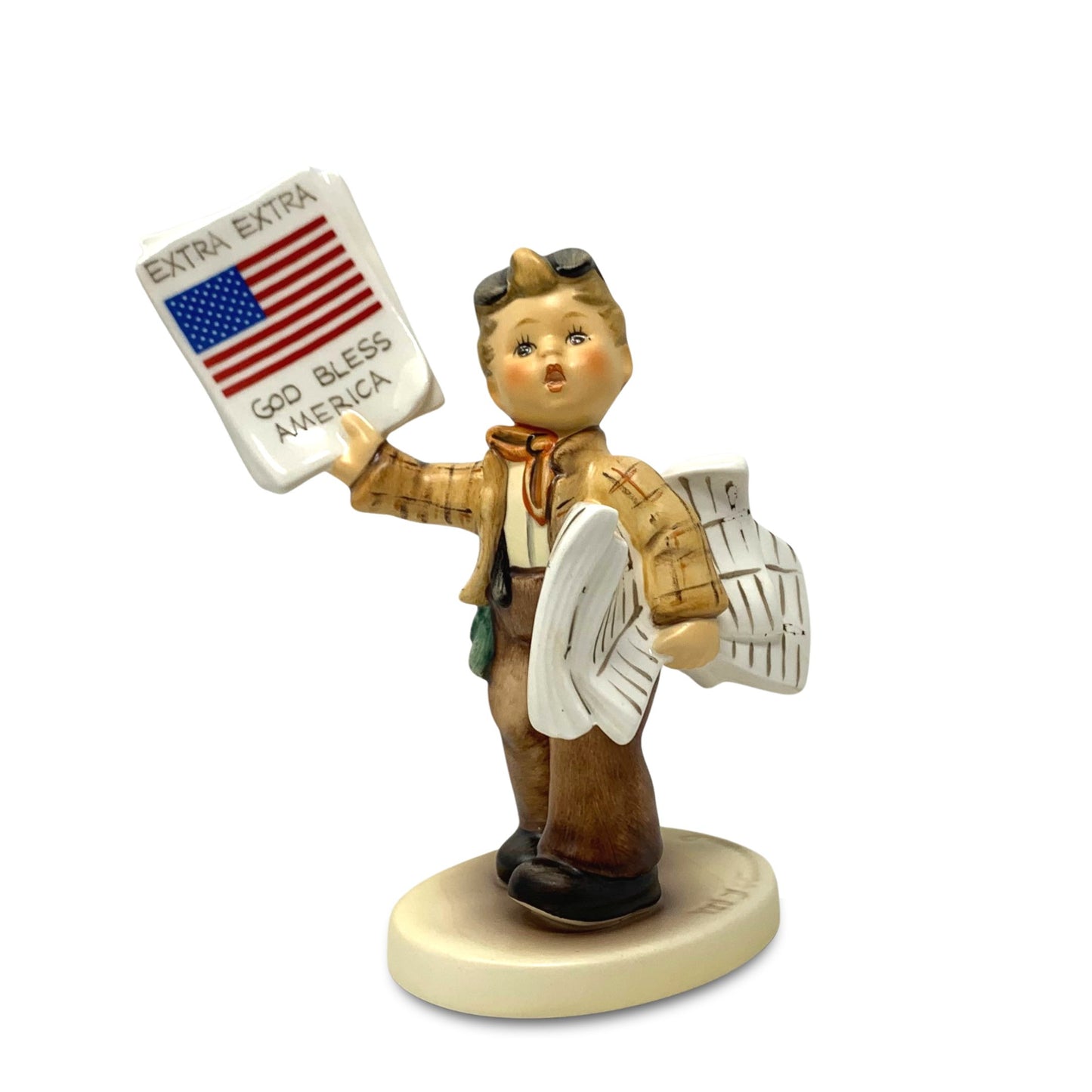 Goebel Hummel "Extra, Extra, God Bless America" Figurine TMK-8