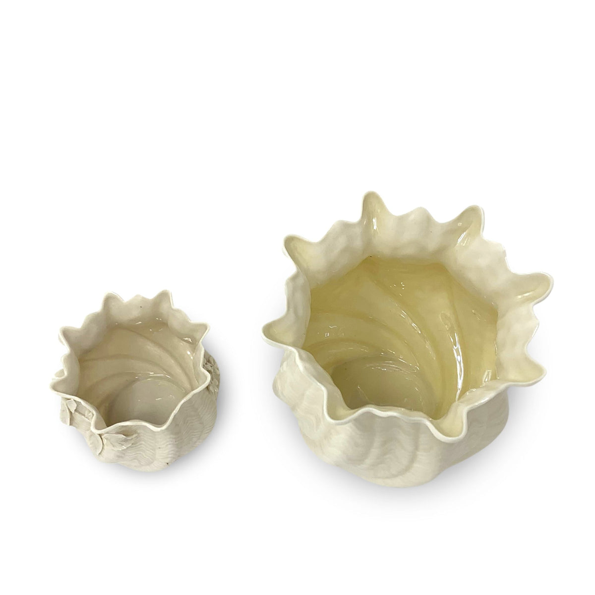 Belleek Small & Medium Neptune Vases (Pair)