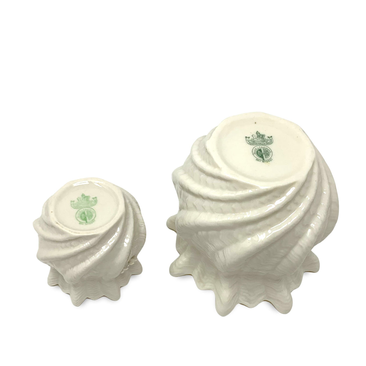 Belleek Small & Medium Neptune Vases (Pair)