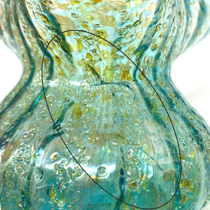 Antique Dugan Art Glass Venetian Style Frit Glass Vase