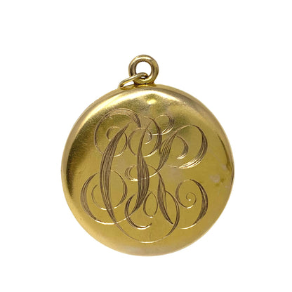 Antique 14K Gold “CK” Monogram Locket Pendant