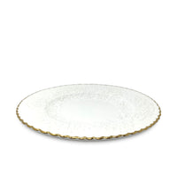 Spode "Savoy" White Dinner Plate With Gold Trim