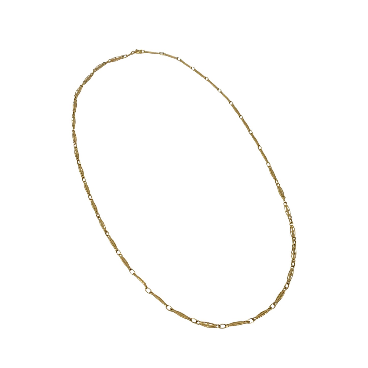 18K Gold Italian 23” Filigree Necklace (10g)