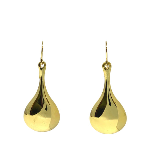 14K Gold Milor Italian Teardrop Earrings