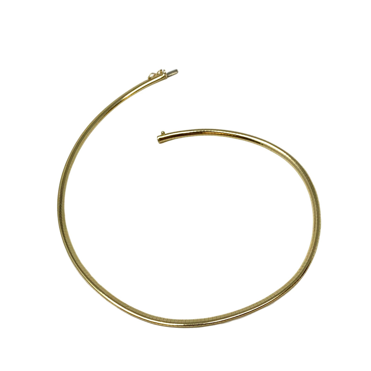 14K Gold 4mm 16” Omega Style Necklace (21g)