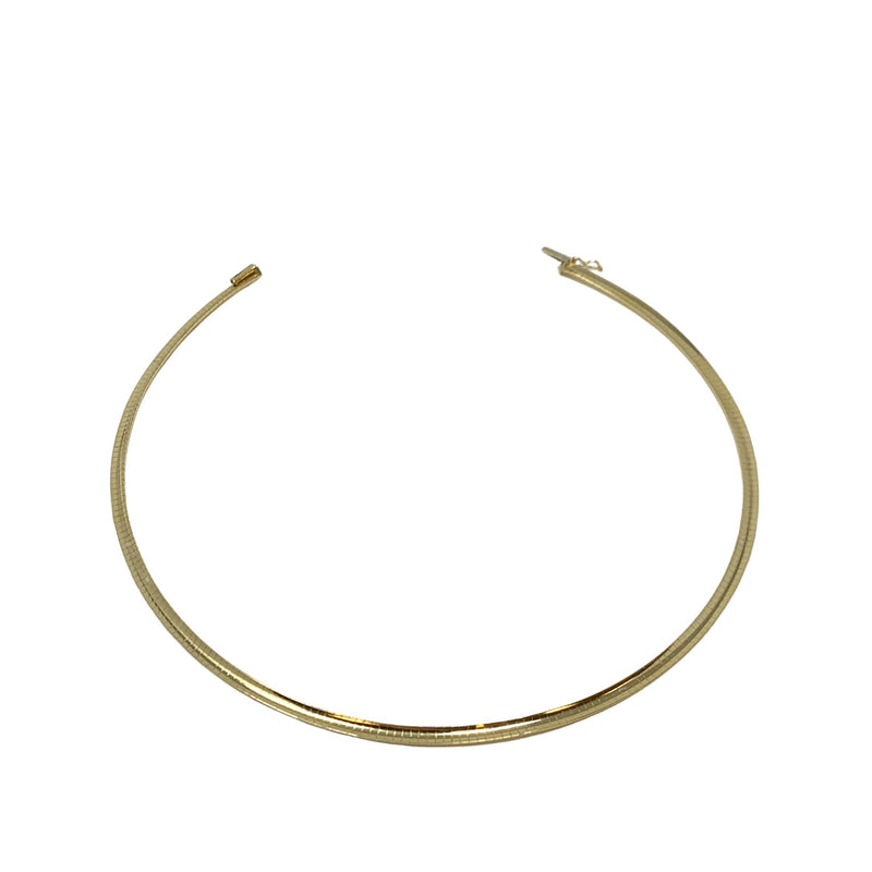 14K Gold 4mm 16” Omega Style Necklace (21g)