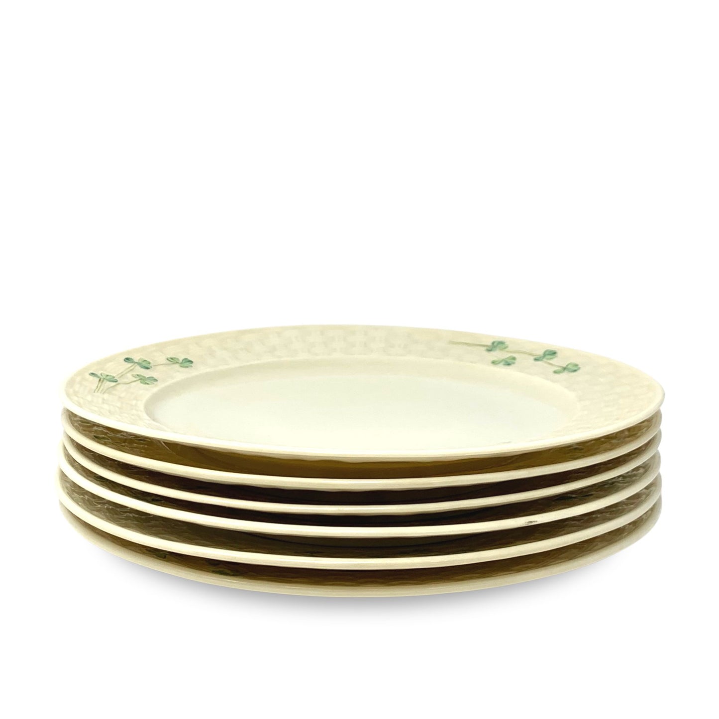 Belleek "Shamrock" Dinner Plates (Set of 6)(6th mark)