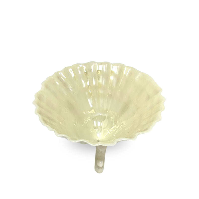 Belleek "Limpet Yellow" Salt Dip (2nd Mark)