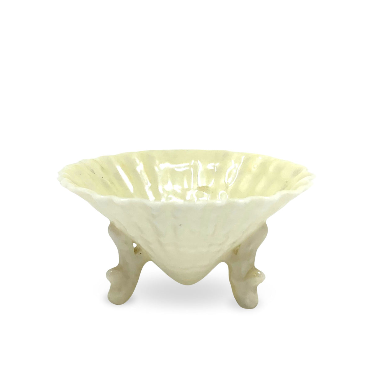 Belleek "Limpet Yellow" Salt Dip (2nd Mark)