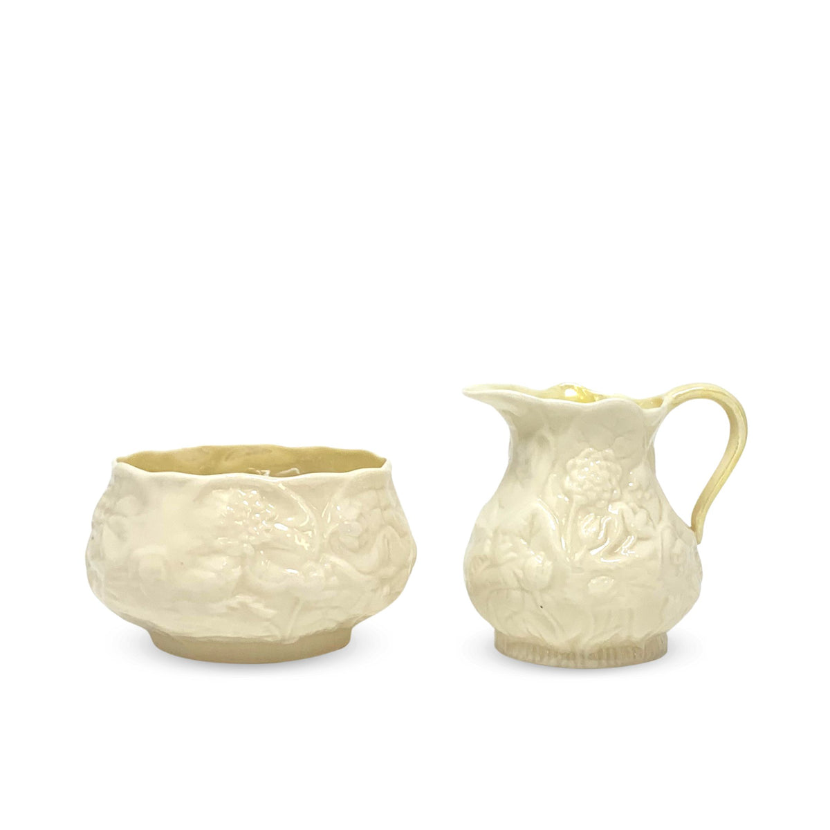 Belleek "Lotus" Cream & Sugar (5th Mark)