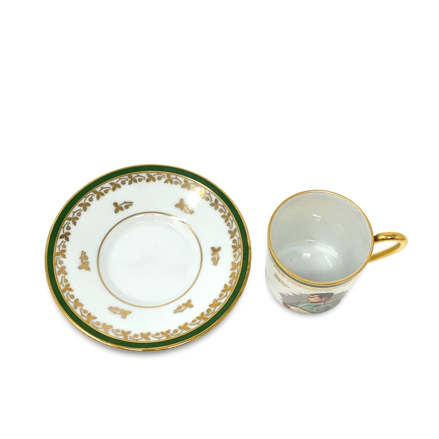 Fontanille & Marraud Limoges Napoleon Espresso Cup and Saucer