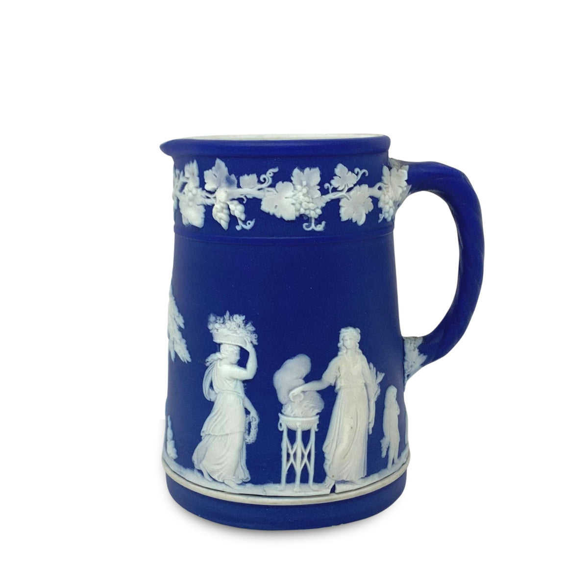 Wedgwood Jasperware Dark Blue Small 4" Trojan Jug