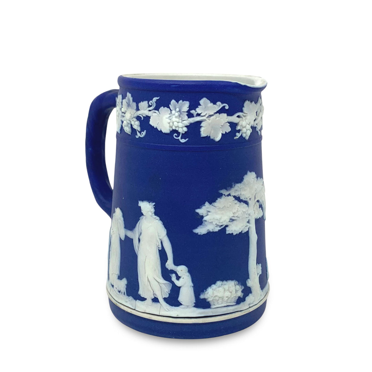 Wedgwood Jasperware Dark Blue Small 4" Trojan Jug