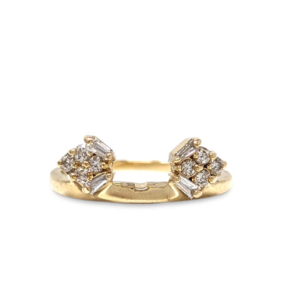 14K Gold .33TCW Diamond Wedding Wrap Ring - Size 5.75