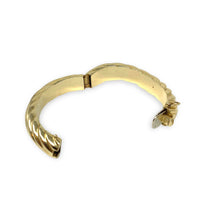 14K Gold 13.6mm Twisted Cable Cuff Bracelet (57.2g)