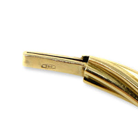 18K Gold Twisted Hinged Bangle