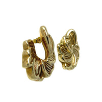 14K Gold Fan Swirl Earrings