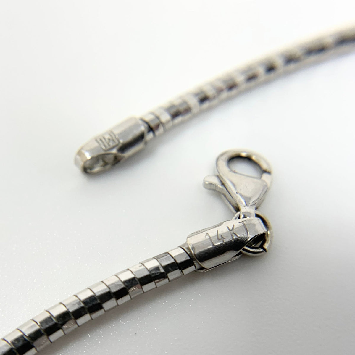 14K White Gold 15.5” Cable Necklace