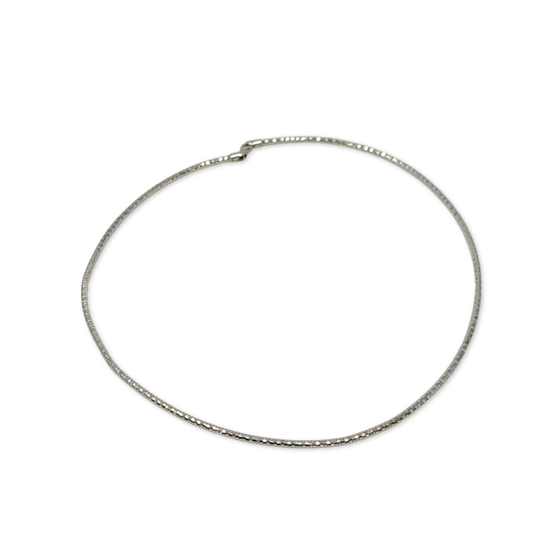 14K White Gold 15.5” Cable Necklace