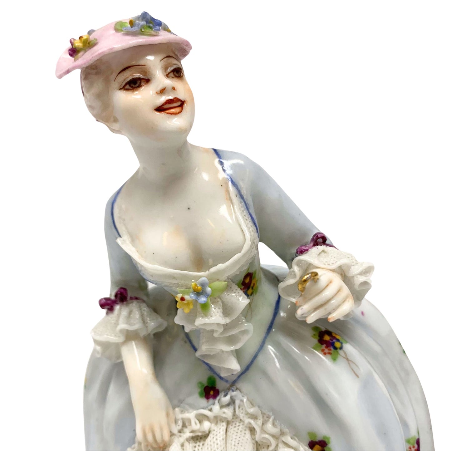 Luigi Fabris Italy Inquiring Lady Porcelain Figurine