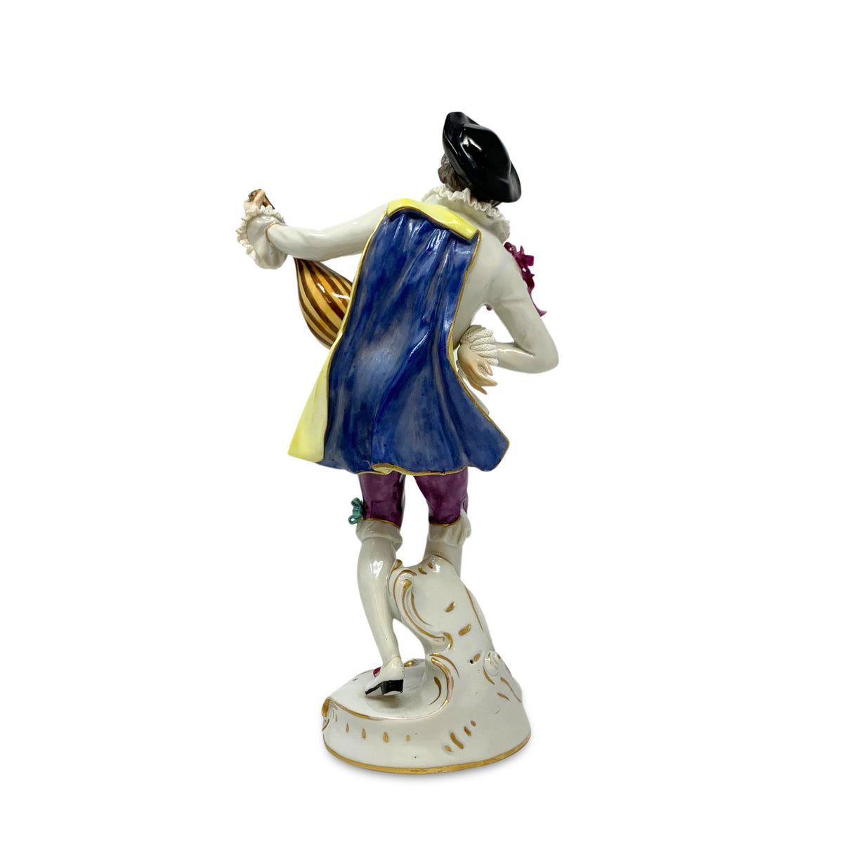 Volkstedt Porcelain Dresden Germany Gentleman with Mandolin Figurine