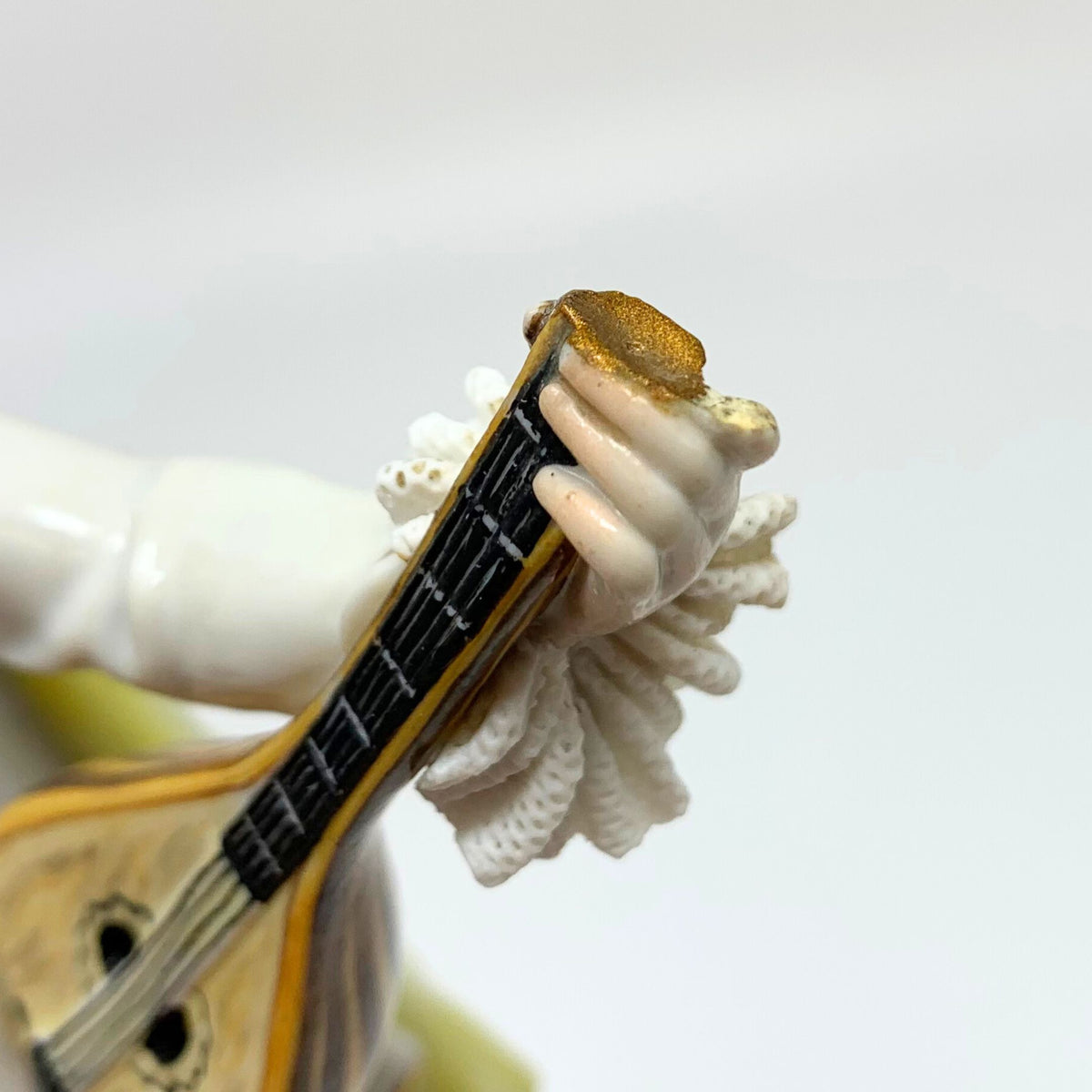 Volkstedt Porcelain Dresden Germany Gentleman with Mandolin Figurine